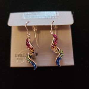 💙💜Multi crystal dangler earrings💜💙